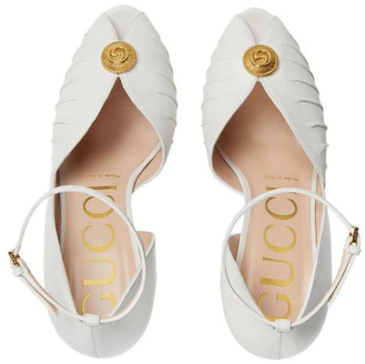 (W) Gucci Open-Toe Sandalen 94mm Wit Leer 727516-C9D00-9014 Shop (W) Gucci Open-Toe Sandalen 94mm Wit Leer 727516-C9D00-9014