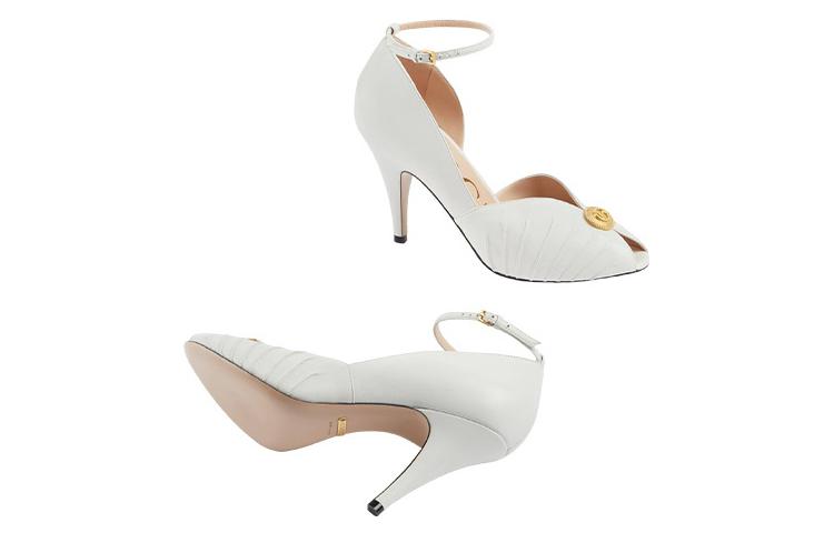 Purchase (W) Gucci Open-Toe Sandalen 94mm Wit Leer 727516-C9D00-9014