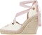 (Women) Gucci Open Toe Canvas Wedge Sandals 'White' 725836-FAA7L-9099