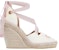 (Women) Gucci Open Toe Canvas Wedge Sandals 'White' 725836-FAA7L-9099