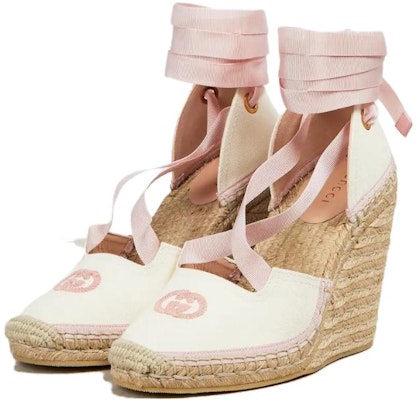 (Women) Gucci Open Toe Canvas Wedge Sandals 'White' 725836-FAA7L-9099 Lookbook (Women) Gucci Open Toe Canvas Wedge Sandals 'White' 725836-FAA7L-9099