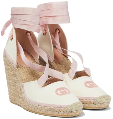 (Women) Gucci Open Toe Canvas Wedge Sandals 'White' 725836-FAA7L-9099 Shop (Women) Gucci Open Toe Canvas Wedge Sandals 'White' 725836-FAA7L-9099