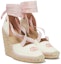 Shop (Women) Gucci Open Toe Canvas Wedge Sandals 'White' 725836-FAA7L-9099
