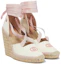 Shop (W) Sandales Compensées Ouvertes en Toile Gucci ''Blanc'' 725836-FAA7L-9099