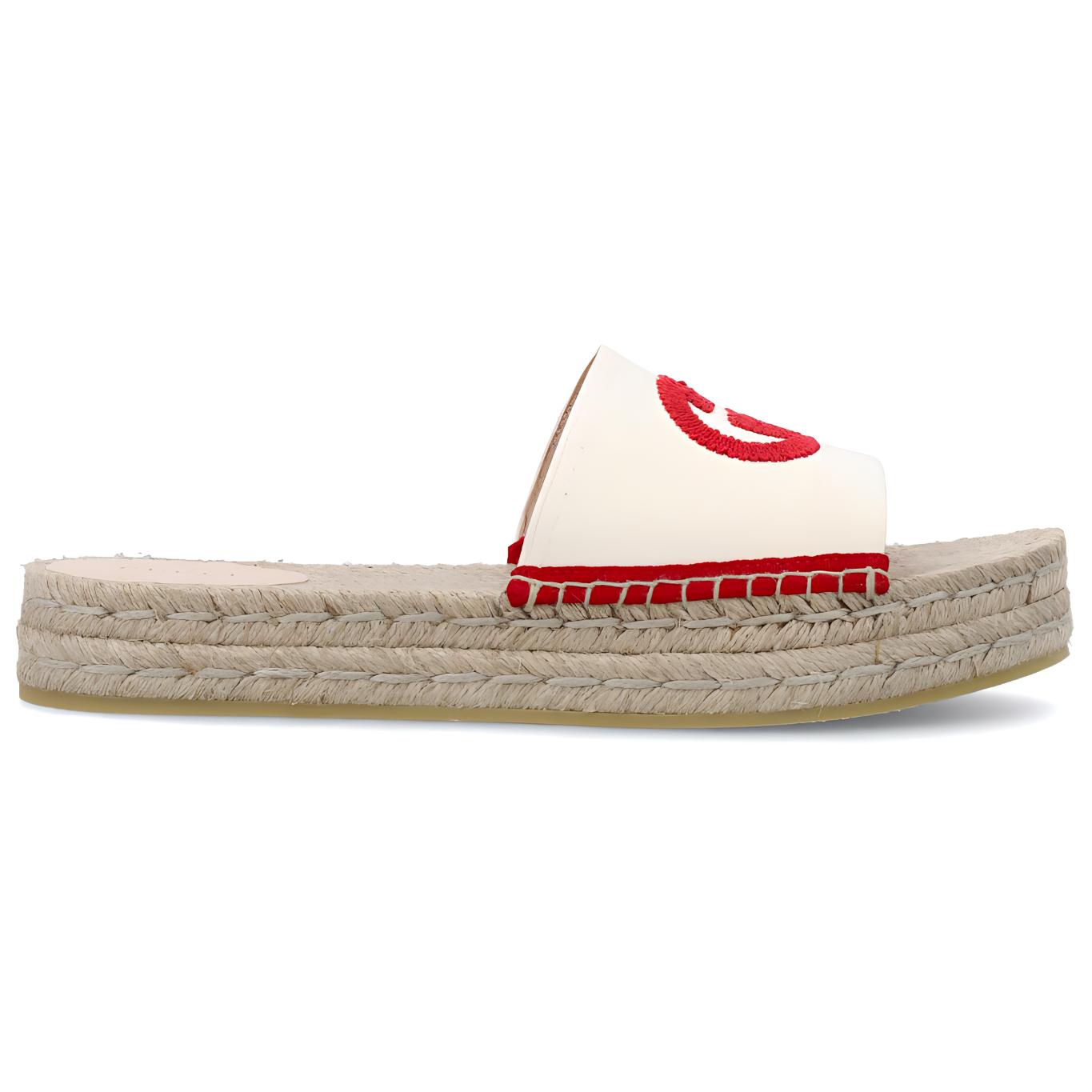 Order (W) Gucci Offene Zehen Slides ''Weiß Rot'' 725832-KIFD0-9175
