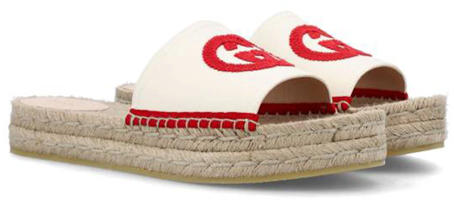 (W) Gucci Offene Zehen Slides ''Weiß Rot'' 725832-KIFD0-9175 Lookbook (W) Gucci Offene Zehen Slides ''Weiß Rot'' 725832-KIFD0-9175
