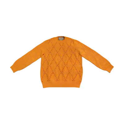 (Women) Gucci Orange Jacquard Knit Sweater 691711-XKCAT-7220
