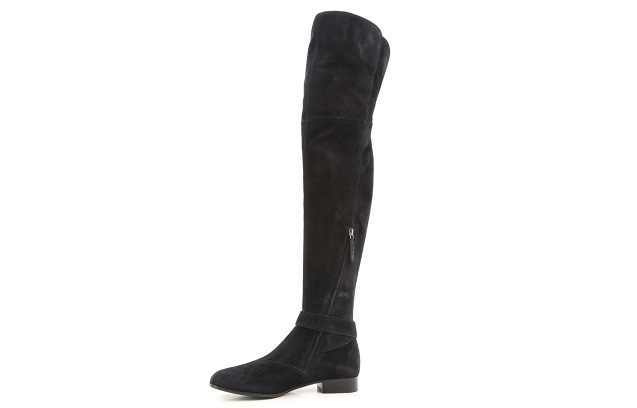 (Women) Gucci Over-The-Knee Velvet Boots 'Black' 432083-CXZ10-1000