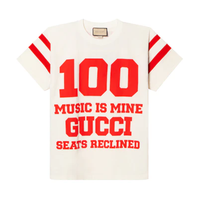 (Women) Gucci Oversized Crewneck T-Shirt with Large Logo in White 660744-XJDW5-9104