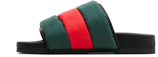 GUCCI 古馳 尼龍軟墊織帶 涼鞋 女款 紅綠色 Lookbook GUCCI 古馳 尼龍軟墊織帶 涼鞋 女款 紅綠色