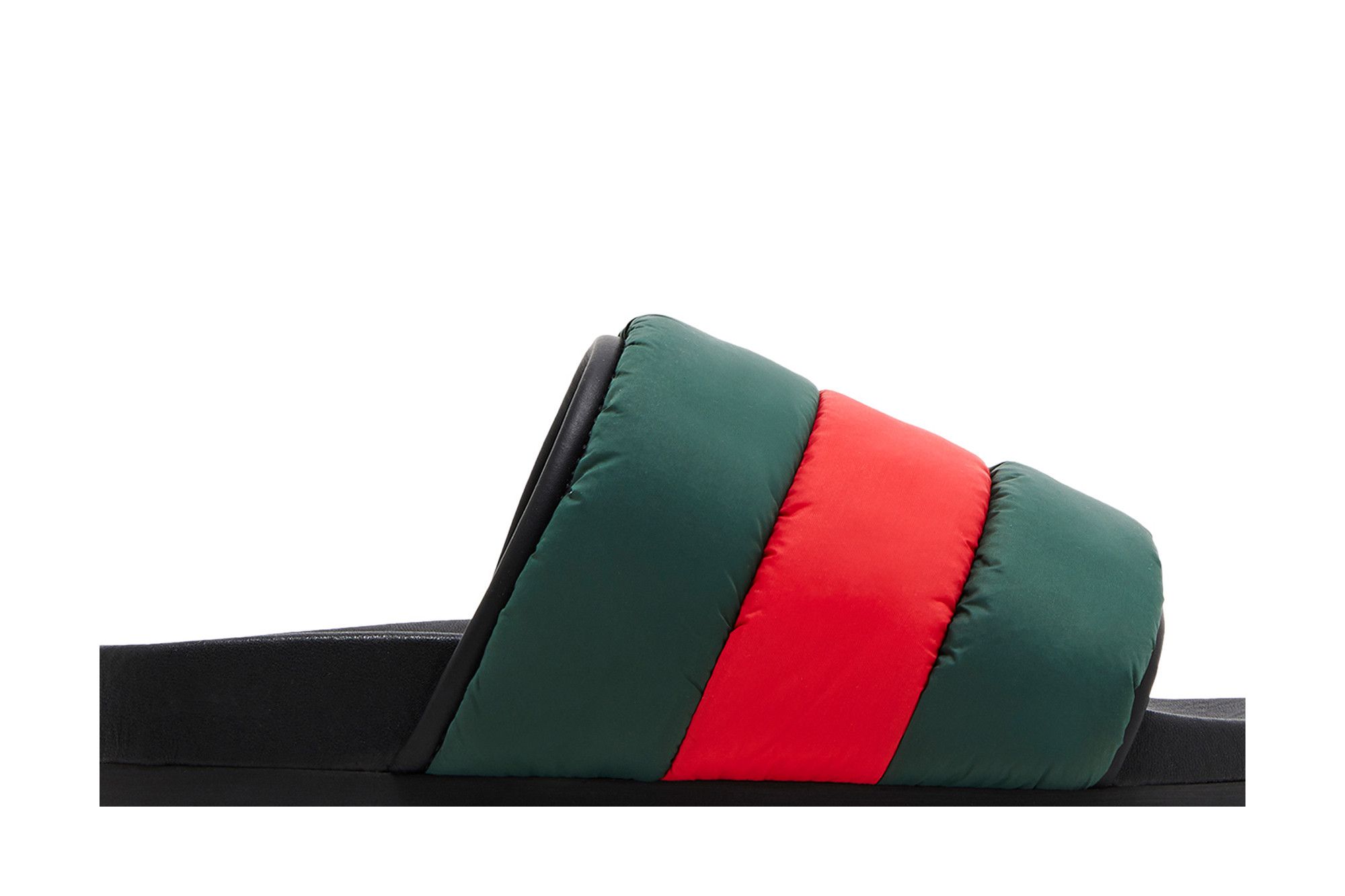 Lookbook (Women) Gucci Padded Web Slide Sandal 'Green Red' 700320-UFR30-3060