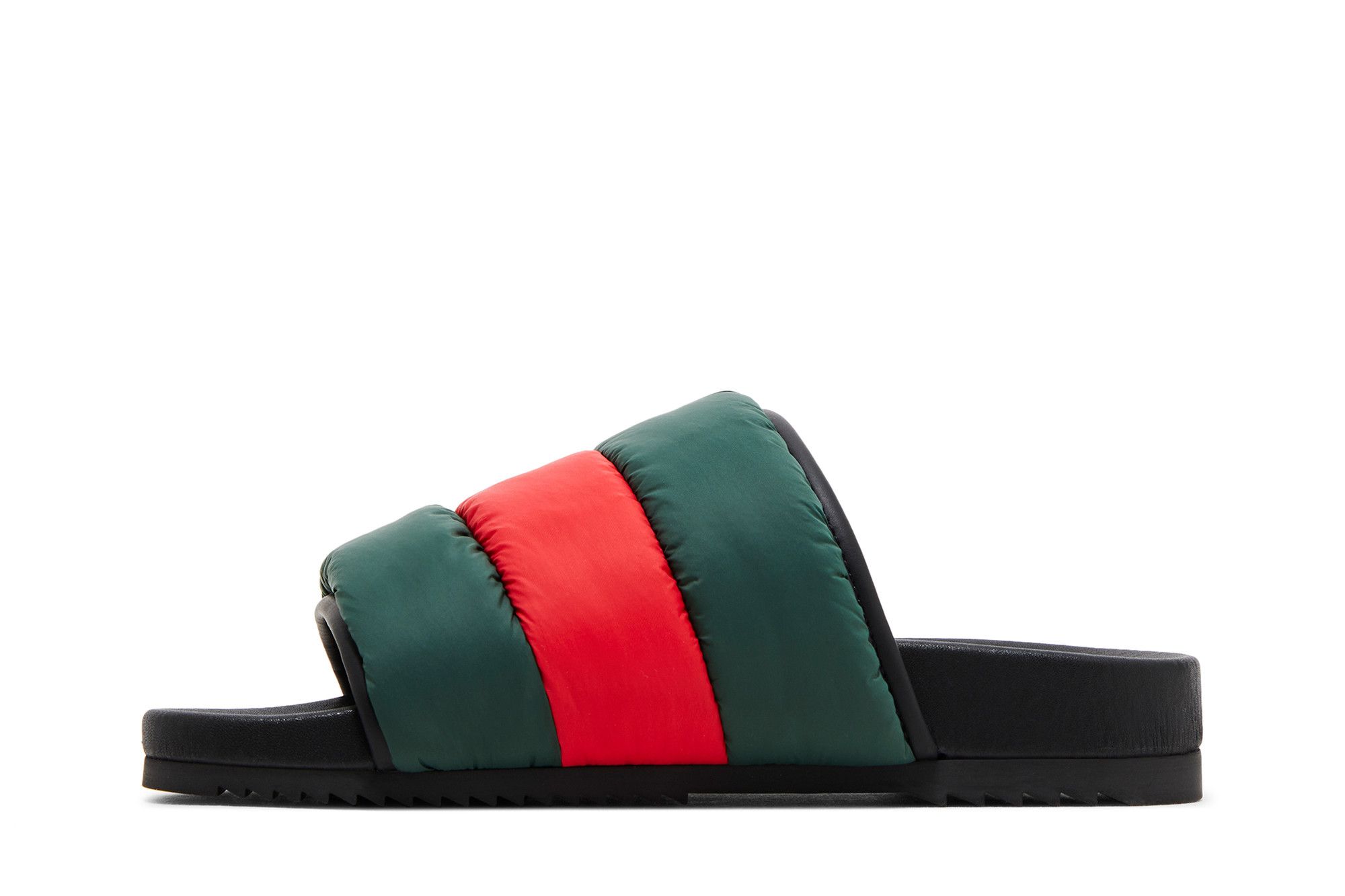 Shop (Women) Gucci Padded Web Slide Sandal 'Green Red' 700320-UFR30-3060