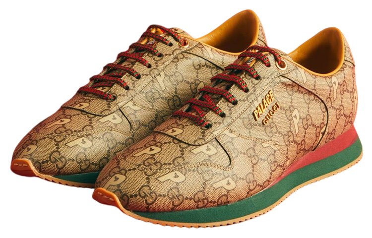 (Women) Gucci PALACE x Leather Low-Top Sneaker 'Yellow' 727940-FAA0L-9765