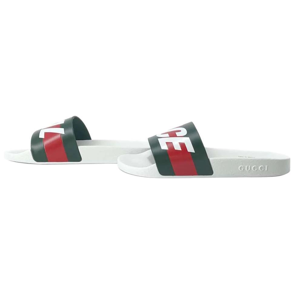 (W) Palace Gucci Logo Web Slide Sandal 'White' 圖 3