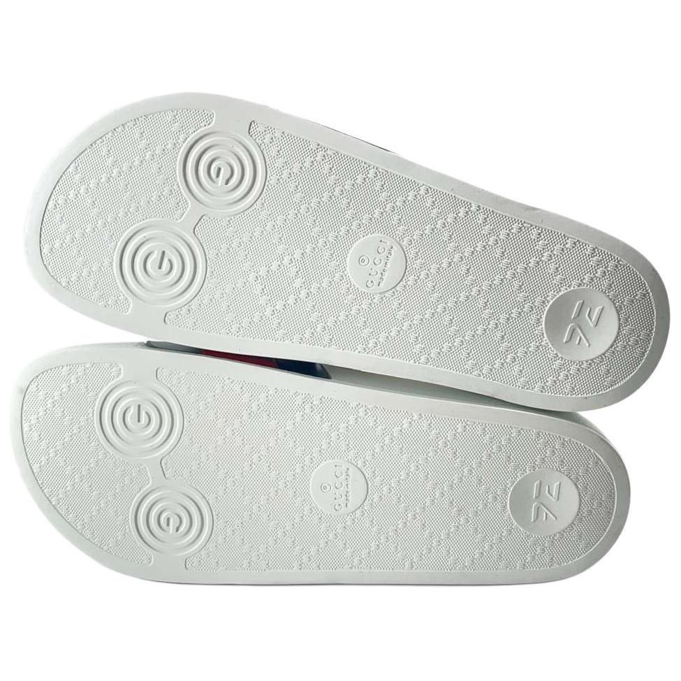 (W) Palace Gucci Logo Web Slide Sandal 'White' 圖 6