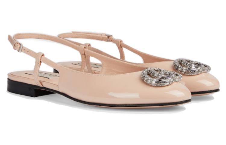 (W) Gucci Patent Leather Buckle Flats 'Light Pink' 圖 3