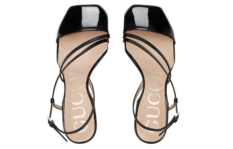 Lookbook (W) Gucci 黑色漆皮高跟凉鞋 700047-B8I00-1000