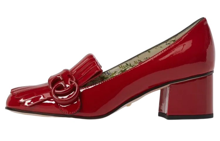 Buy (W) Mules De Tacón Alto De Charol Gucci 'Moda Roja' 474510-BNC00-6433