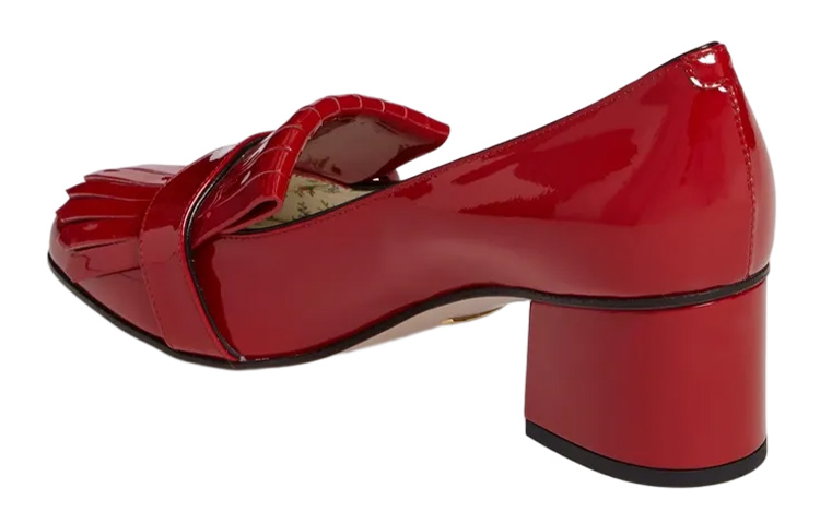 Shop (W) Mules De Tacón Alto De Charol Gucci 'Moda Roja' 474510-BNC00-6433