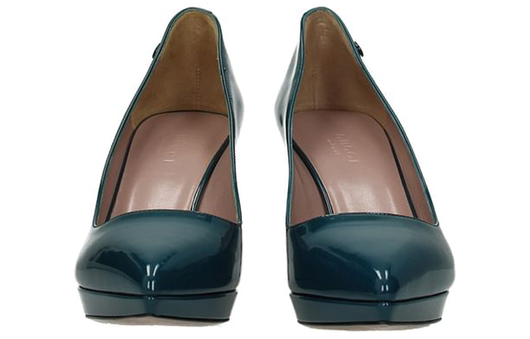 Shop (Women) Gucci Patent Leather High Heels 'Green' 388314-BNC00-3047