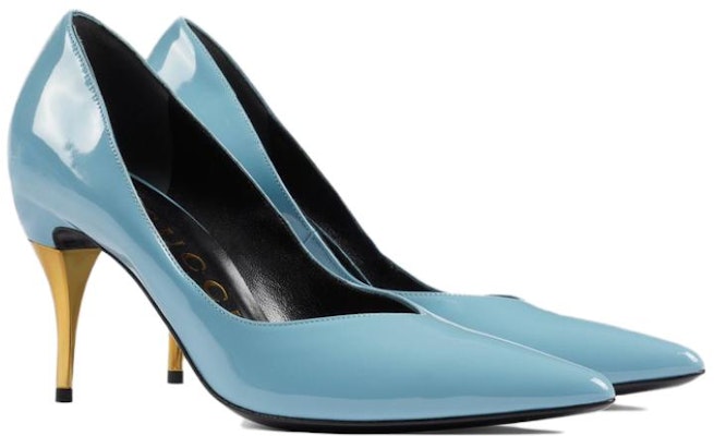 (Women) Gucci Patent Leather High Heels 'Light Blue Fashion Slip-On' 716687-AAA0P-4514 Lookbook (Women) Gucci Patent Leather High Heels 'Light Blue Fashion Slip-On' 716687-AAA0P-4514
