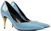 Lookbook (W) Gucci Tumit Tinggi Kulit Patent 'Slip-On Fesyen Biru Muda' 716687-AAA0P-4514