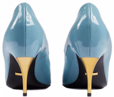 Purchase (W) Gucci Tumit Tinggi Kulit Patent 'Slip-On Fesyen Biru Muda' 716687-AAA0P-4514