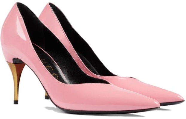 (Women) Gucci Patent Leather Mid-Heel Pump 'Pink' 716687-AAA0P-5809 Lookbook (Women) Gucci Patent Leather Mid-Heel Pump 'Pink' 716687-AAA0P-5809