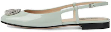 Buy (W) Gucci Ballerine in Pelle Verniciata Punta a Punta con Fibbia ''Verde Chiaro'' 762765-BNC00-3401