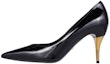 Buy (W) Gucci Tacones Altos de Cuero Charol Punta Fina 8.5cm 'Negro' 716687-AAA0P-1000