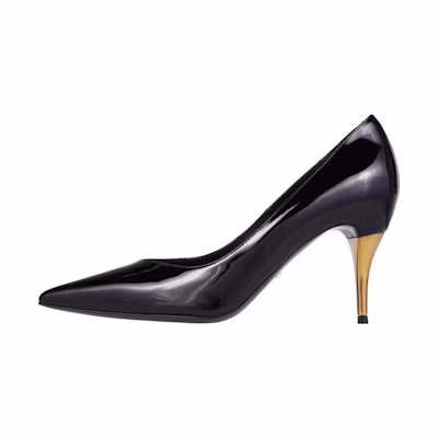 (W) Gucci Patent Leather Pointed Toe High Heels 8.5cm 'Black'