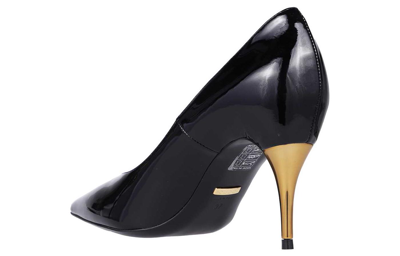 Shop (W) Gucci Tacones Altos de Cuero Charol Punta Fina 8.5cm 'Negro' 716687-AAA0P-1000