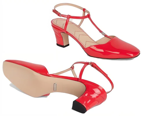 GUCCI古馳 漆皮 圓頭搭扣 粗跟 高跟鞋 女款 紅色 Shop GUCCI古馳 漆皮 圓頭搭扣 粗跟 高跟鞋 女款 紅色