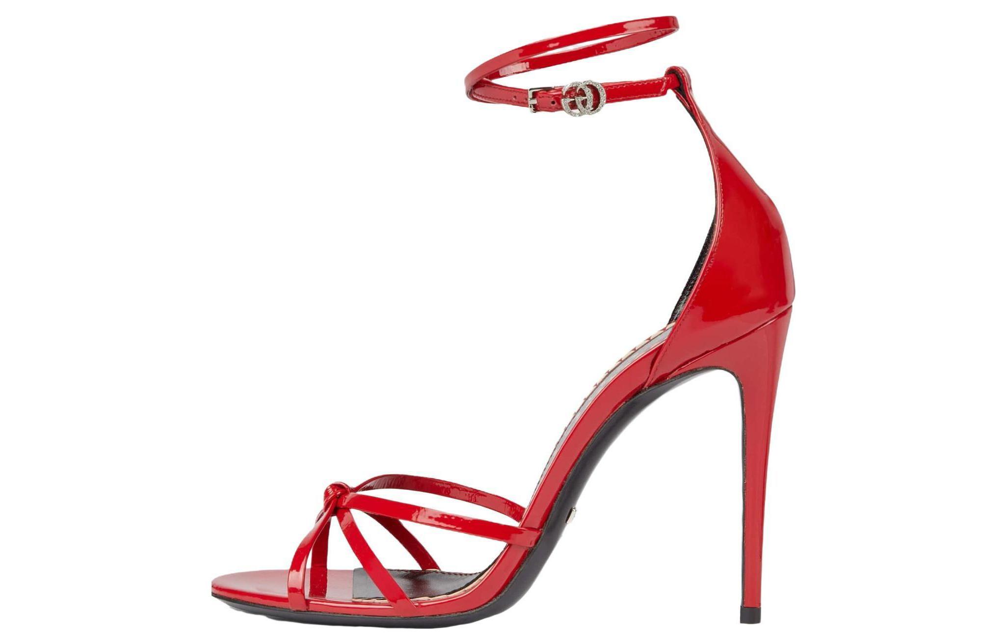 Buy (W) グッチ 赤 エナメル サンダル (Gucci Aka Enamel Sandaru) 748867-AAA0P-6401