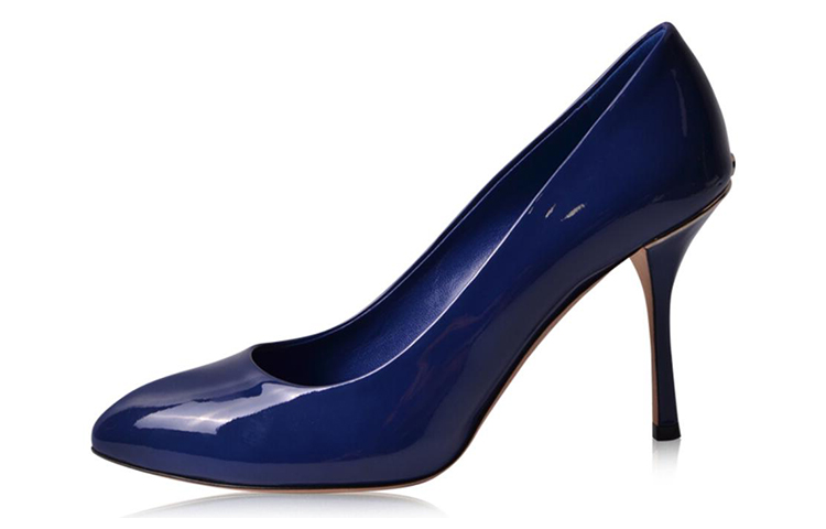 (Women) Gucci Patent Leather Simple Low-cut High Heels 'Blue' 388314-BNC00-4228