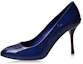 Buy (W) Gucci Tacones Altos de Charol Azul de Corte Bajo Simple 388314-BNC00-4228