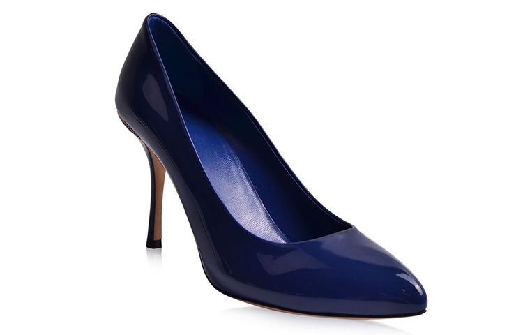 Order (W) Gucci Tacones Altos de Charol Azul de Corte Bajo Simple 388314-BNC00-4228