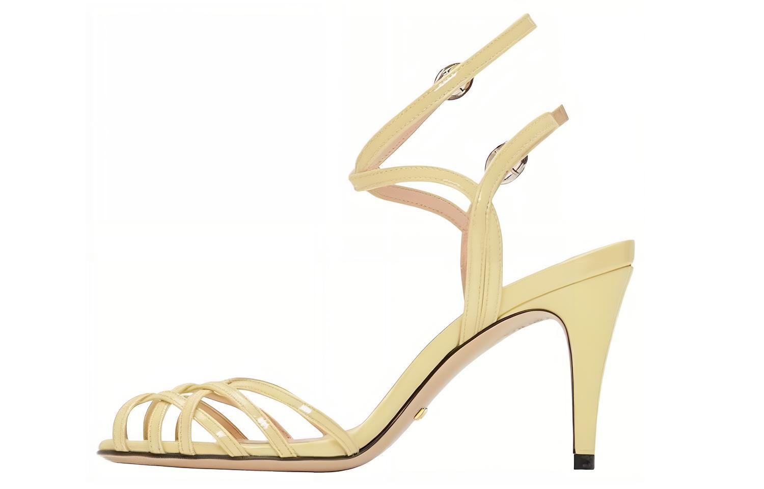 (Women) Gucci Patent Leather Woven High Heels 'Nude' 538189-BNC00-9526