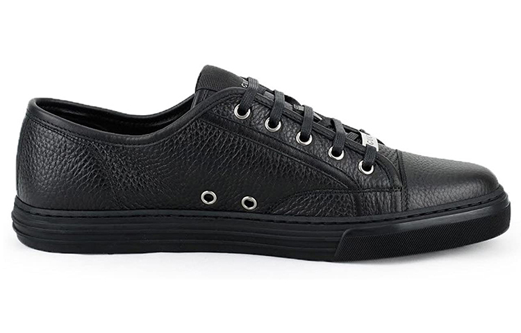 (W) Gucci Pebbled Nappa Leather Low Top 'Black' 圖 2