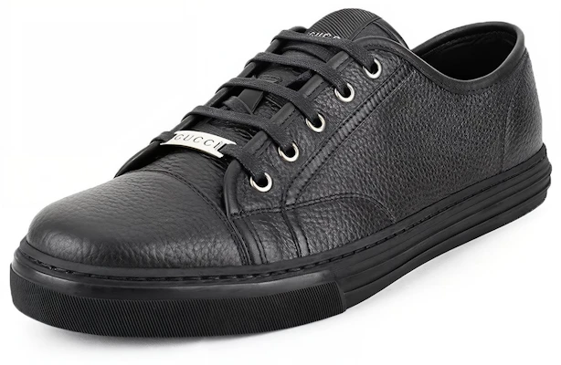 (W) Gucci Zapatillas Bajas de Cuero Nappa Texturizado 'Negro' 317337-AOD50-1000 Lookbook (W) Gucci Zapatillas Bajas de Cuero Nappa Texturizado 'Negro' 317337-AOD50-1000