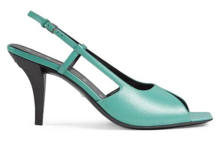 Order GUCCI古馳 皮革 高跟 涼鞋 女款 綠松石