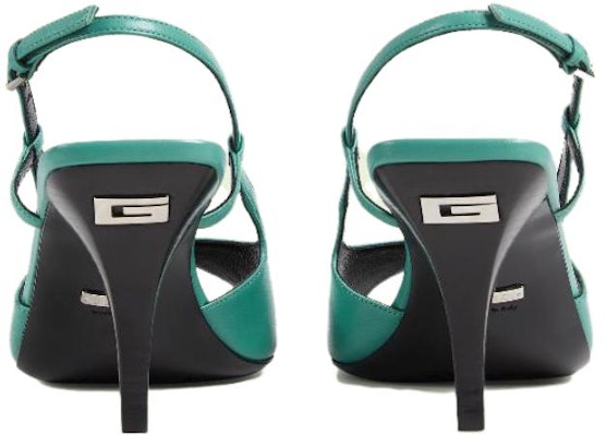 (Women) Gucci Peep Toe Leather Slingback Heels Teal 695307-C9D00-3922 Shop (Women) Gucci Peep Toe Leather Slingback Heels Teal 695307-C9D00-3922