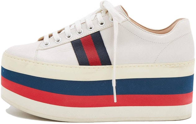 (Women) Gucci Peggy Leather Platform 'White' 475649-D3VN0-9087 Buy (Women) Gucci Peggy Leather Platform 'White' 475649-D3VN0-9087