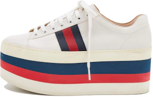 (Women) Gucci Peggy Leather Platform 'White' 475649-D3VN0-9087 (Women) Gucci Peggy Leather Platform 'White' 475649-D3VN0-9087