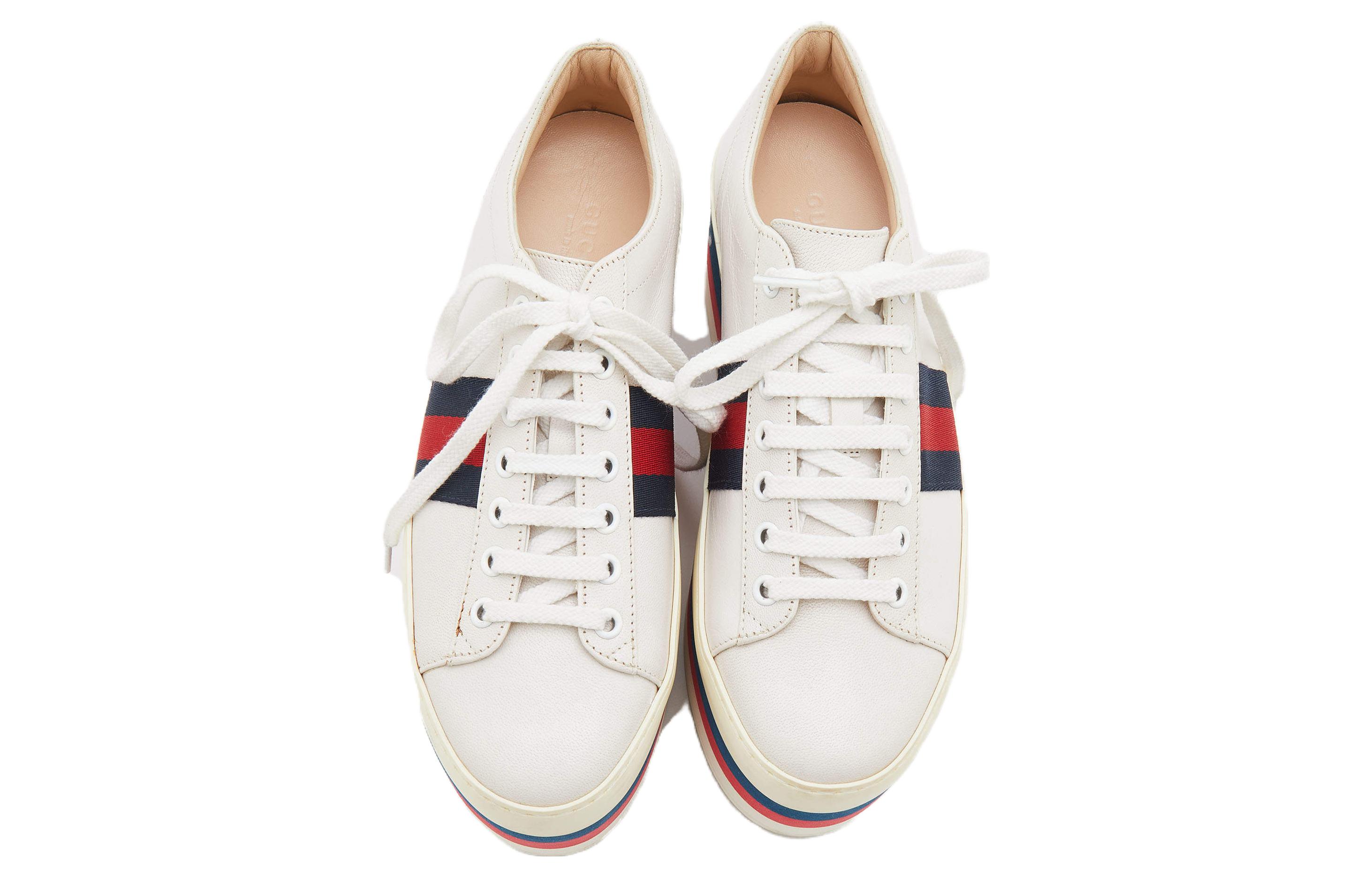 Shop (W) Gucci Peggy Platform Kulit 'Putih' 475649-D3VN0-9087