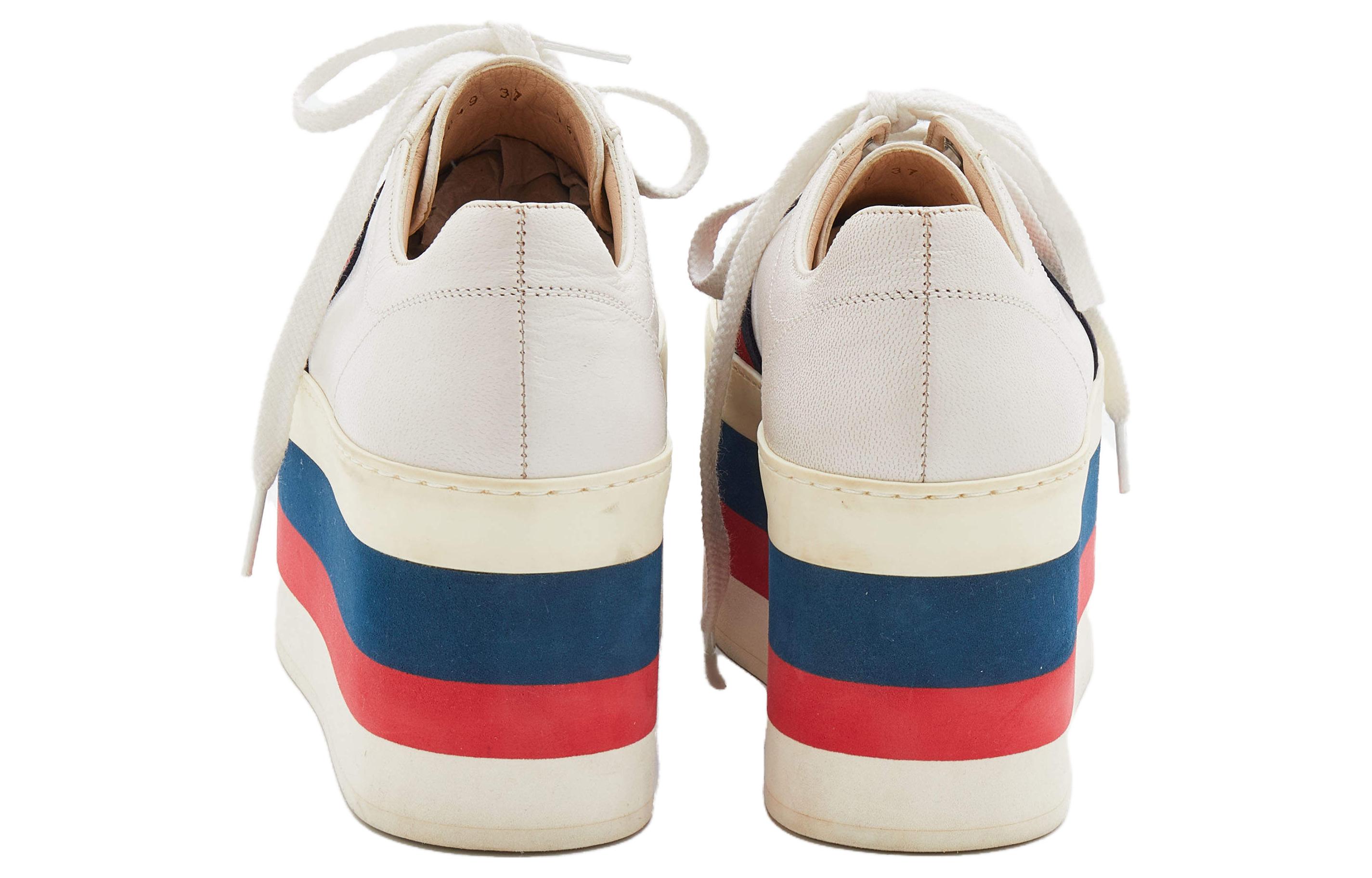 Purchase (W) Gucci Peggy Platform Kulit 'Putih' 475649-D3VN0-9087