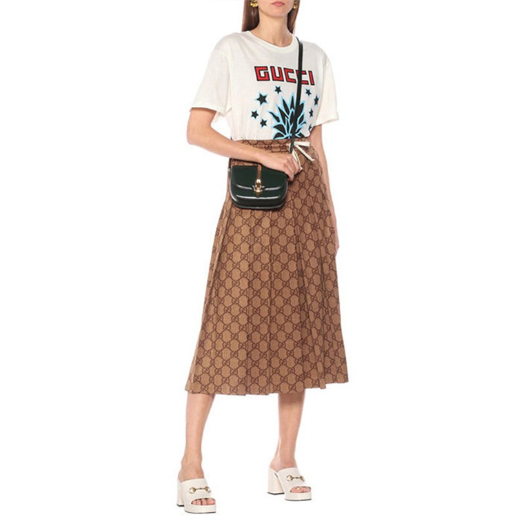 (Women) GUCCI Pineapple Print Loose T-Shirt Light Beige Gift 520 615044-XJCRE-9095 圖 4