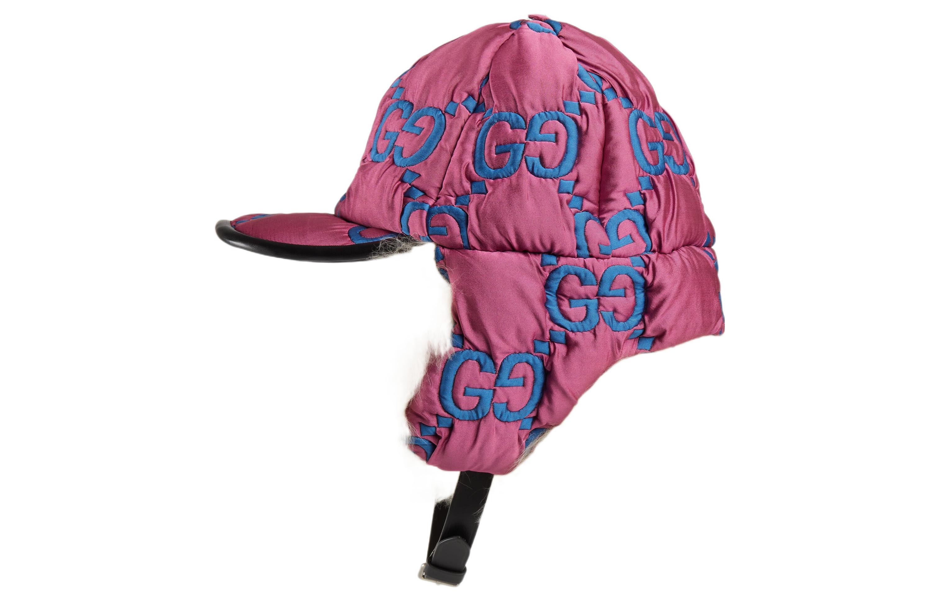 (Women) GUCCI Pink  Beanie with Letter Embroidery and Warm Cotton. 727458-4HAXV-8777