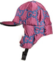 (Women) GUCCI Pink Beanie with Letter Embroidery and Warm Cotton. 727458-4HAXV-8777 (Women) GUCCI Pink Beanie with Letter Embroidery and Warm Cotton. 727458-4HAXV-8777