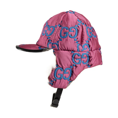 (Women) GUCCI Pink Beanie with Letter Embroidery and Warm Cotton. 727458-4HAXV-8777